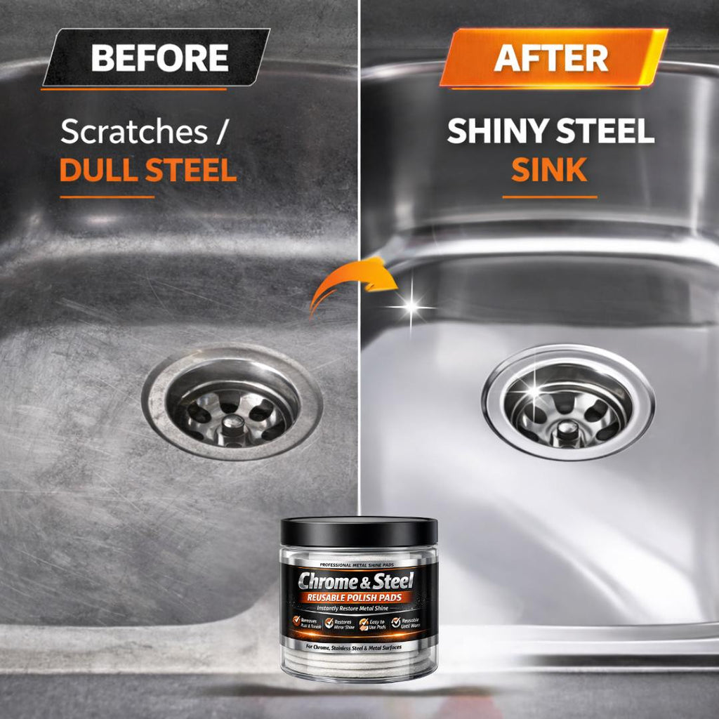 Chrome & Steel Reusable Polish Pads