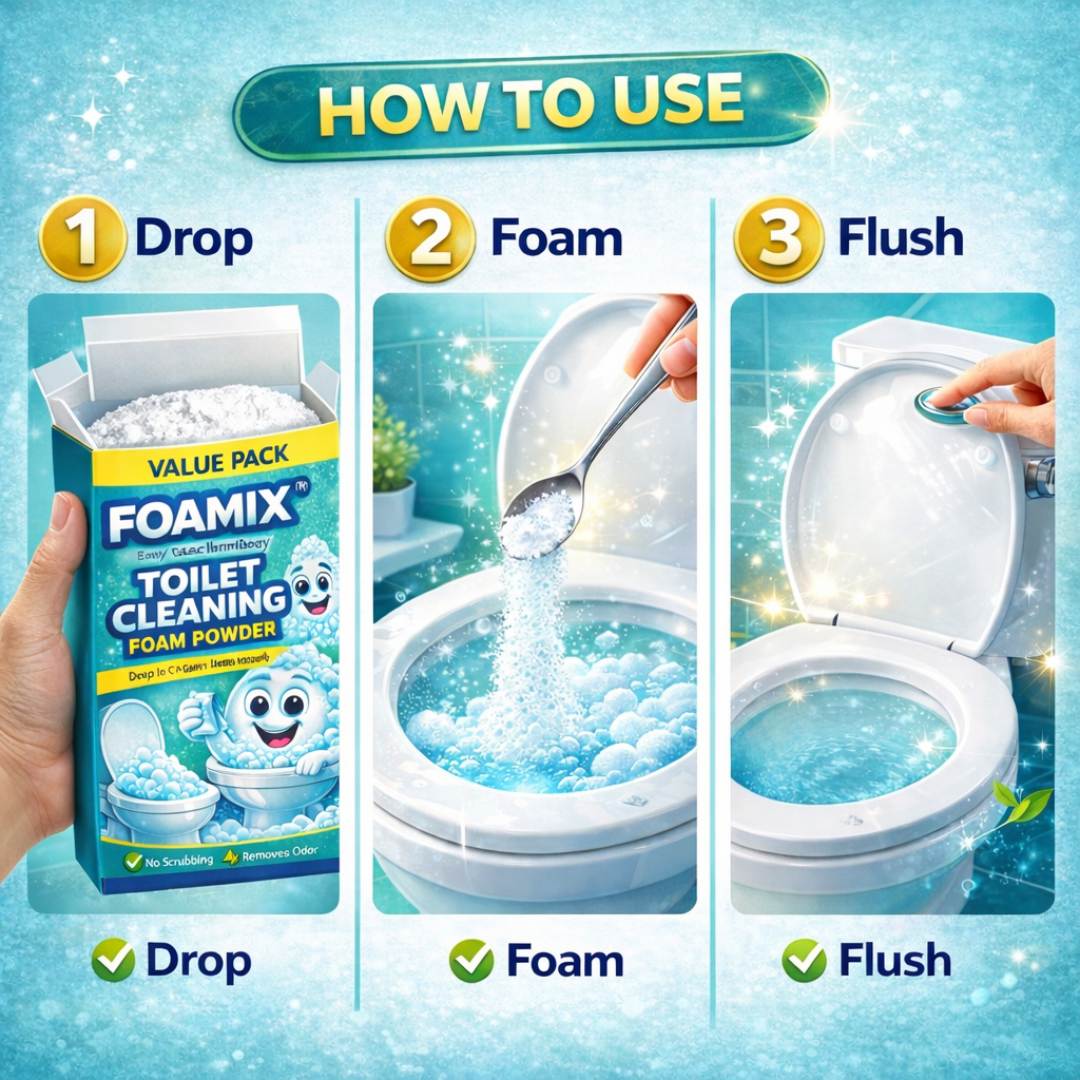 FoamFix Toilet Cleaning Foam Powder | BUY 1 GET 1 FREE!
