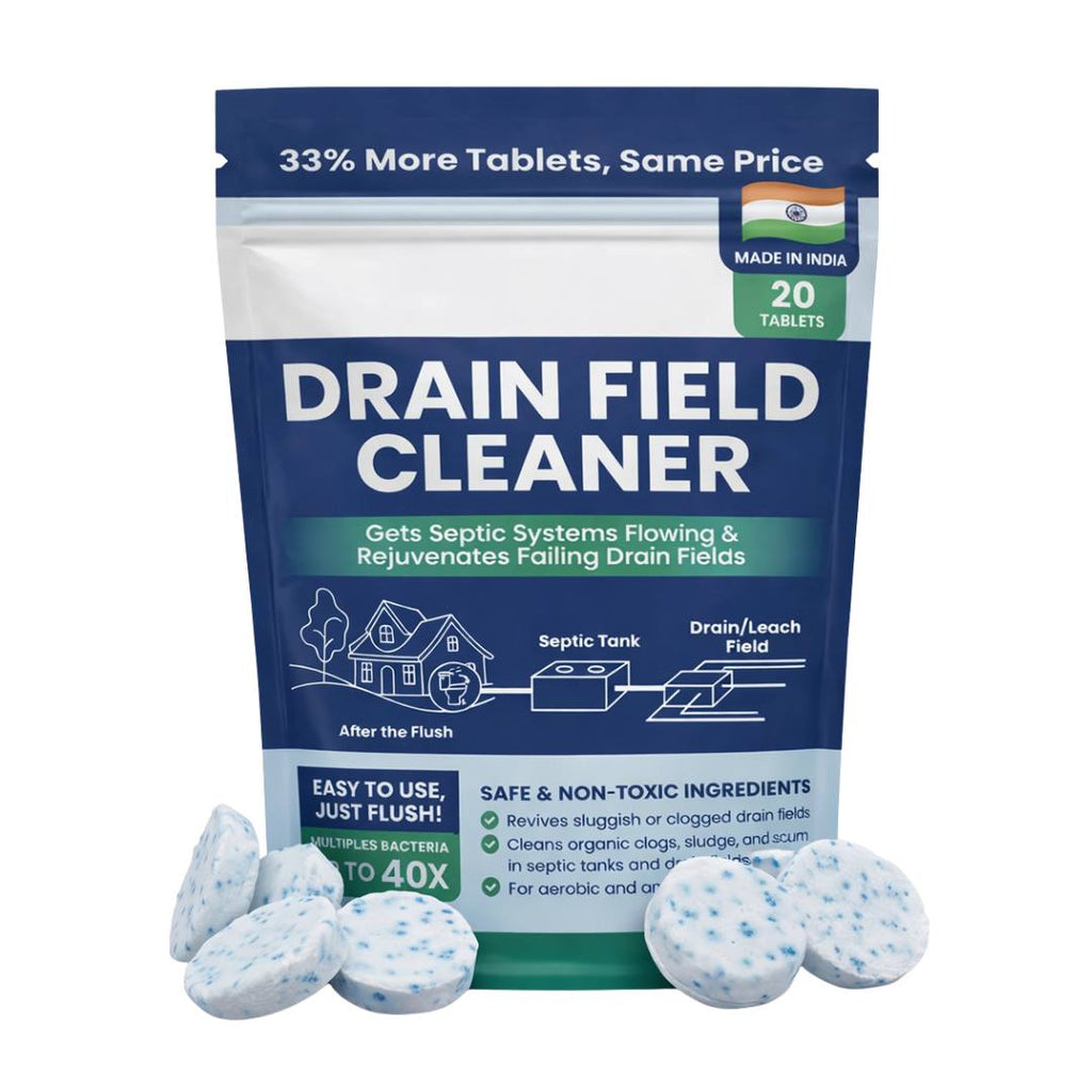 Drain Field Cleaner Tablets (20 Tablets) – Restore Your Septic System Naturally