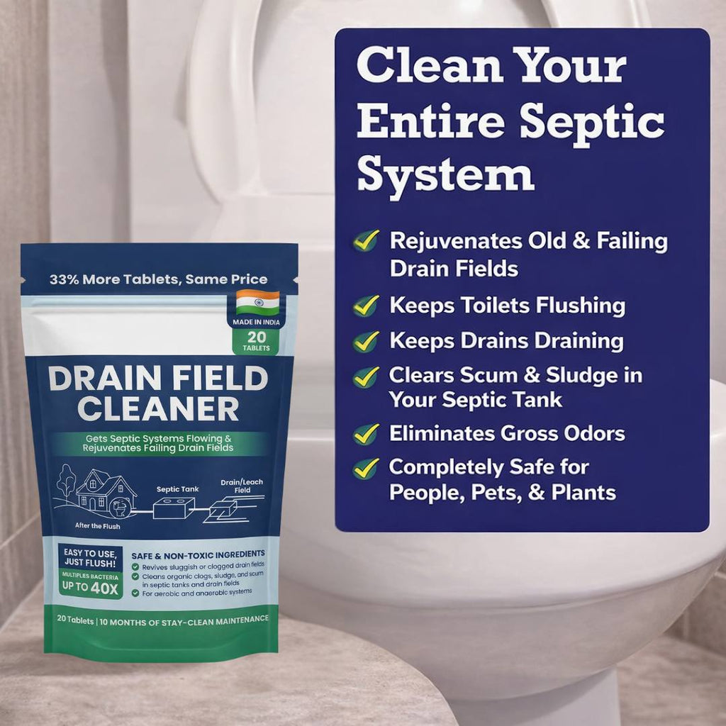 Drain Field Cleaner Tablets (20 Tablets) – Restore Your Septic System Naturally