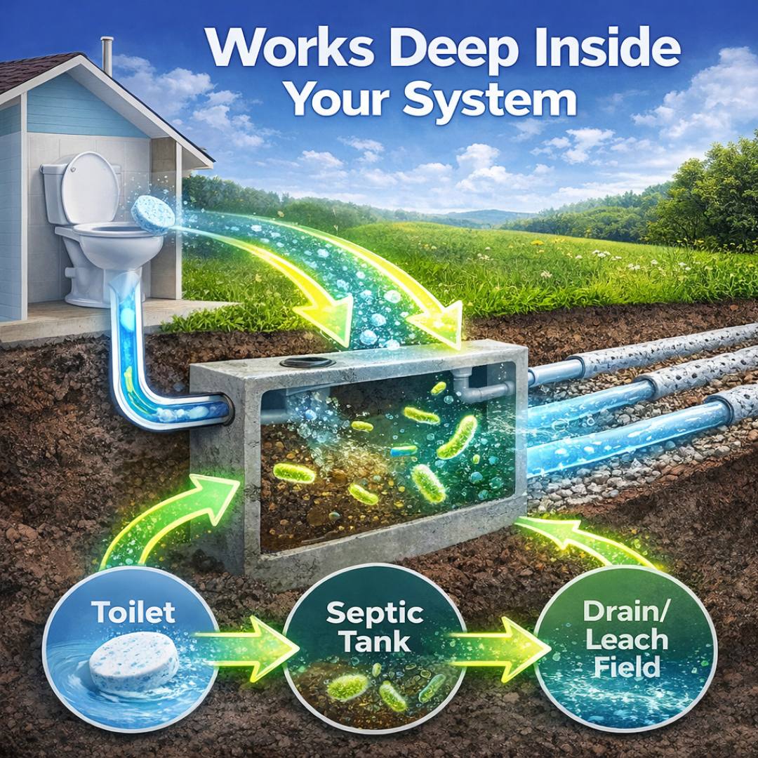 Drain Field Cleaner Tablets (20 Tablets) – Restore Your Septic System Naturally